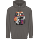 LGBT Onwards to Happiness Mens 80% Cotton Hoodie Charcoal