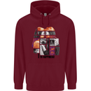 LGBT Onwards to Happiness Mens 80% Cotton Hoodie Maroon
