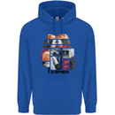 LGBT Onwards to Happiness Mens 80% Cotton Hoodie Royal Blue
