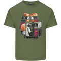 LGBT Onwards to Happiness Mens Cotton T-Shirt Tee Top Military Green