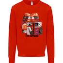 LGBT Onwards to Happiness Mens Sweatshirt Jumper Bright Red