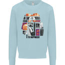 LGBT Onwards to Happiness Mens Sweatshirt Jumper Light Blue
