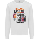 LGBT Onwards to Happiness Mens Sweatshirt Jumper White