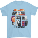 LGBT Onwards to Happiness Mens T-Shirt Cotton Gildan Light Blue