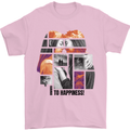 LGBT Onwards to Happiness Mens T-Shirt Cotton Gildan Light Pink