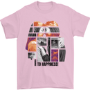 LGBT Onwards to Happiness Mens T-Shirt Cotton Gildan Light Pink