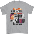 LGBT Onwards to Happiness Mens T-Shirt Cotton Gildan Sports Grey