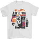 LGBT Onwards to Happiness Mens T-Shirt Cotton Gildan White