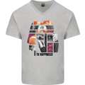 LGBT Onwards to Happiness Mens V-Neck Cotton T-Shirt Sports Grey