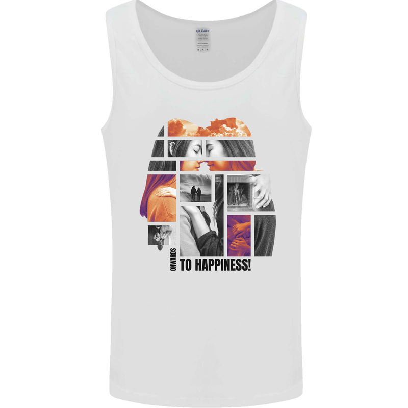 LGBT Onwards to Happiness Mens Vest Tank Top White
