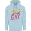 LGBT Pride Awareness Proud To Be Gay Childrens Kids Hoodie Light Blue