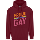 LGBT Pride Awareness Proud To Be Gay Childrens Kids Hoodie Maroon