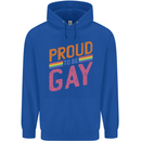 LGBT Pride Awareness Proud To Be Gay Childrens Kids Hoodie Royal Blue