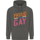 LGBT Pride Awareness Proud To Be Gay Childrens Kids Hoodie Storm Grey