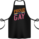 LGBT Pride Awareness Proud To Be Gay Cotton Apron 100% Organic Black