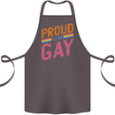 LGBT Pride Awareness Proud To Be Gay Cotton Apron 100% Organic Dark Grey