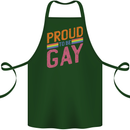 LGBT Pride Awareness Proud To Be Gay Cotton Apron 100% Organic Forest Green