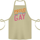 LGBT Pride Awareness Proud To Be Gay Cotton Apron 100% Organic Khaki