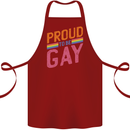 LGBT Pride Awareness Proud To Be Gay Cotton Apron 100% Organic Maroon