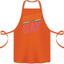 LGBT Pride Awareness Proud To Be Gay Cotton Apron 100% Organic Orange