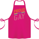 LGBT Pride Awareness Proud To Be Gay Cotton Apron 100% Organic Pink