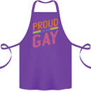 LGBT Pride Awareness Proud To Be Gay Cotton Apron 100% Organic Purple