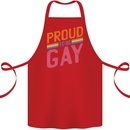 LGBT Pride Awareness Proud To Be Gay Cotton Apron 100% Organic Red