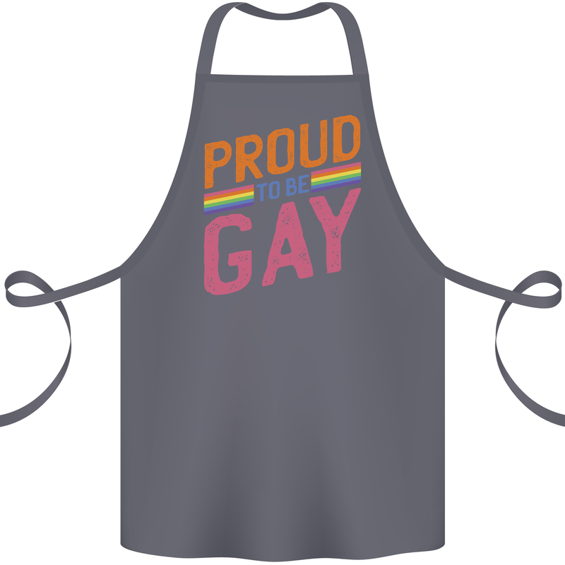LGBT Pride Awareness Proud To Be Gay Cotton Apron 100% Organic Steel