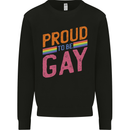 LGBT Pride Awareness Proud To Be Gay Kids Sweatshirt Jumper Black