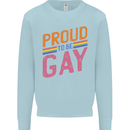 LGBT Pride Awareness Proud To Be Gay Kids Sweatshirt Jumper Light Blue