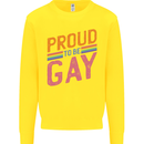 LGBT Pride Awareness Proud To Be Gay Kids Sweatshirt Jumper Yellow