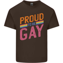 LGBT Pride Awareness Proud To Be Gay Kids T-Shirt Childrens Chocolate