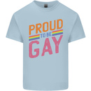 LGBT Pride Awareness Proud To Be Gay Kids T-Shirt Childrens Light Blue