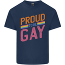LGBT Pride Awareness Proud To Be Gay Kids T-Shirt Childrens Navy Blue