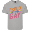 LGBT Pride Awareness Proud To Be Gay Kids T-Shirt Childrens Sports Grey