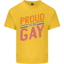 LGBT Pride Awareness Proud To Be Gay Kids T-Shirt Childrens Yellow