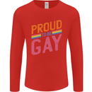 LGBT Pride Awareness Proud To Be Gay Mens Long Sleeve T-Shirt Red