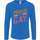 LGBT Pride Awareness Proud To Be Gay Mens Long Sleeve T-Shirt Royal Blue