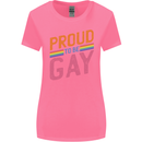 LGBT Pride Awareness Proud To Be Gay Womens Wider Cut T-Shirt Azalea