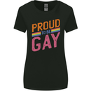 LGBT Pride Awareness Proud To Be Gay Womens Wider Cut T-Shirt Black