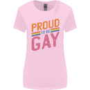 LGBT Pride Awareness Proud To Be Gay Womens Wider Cut T-Shirt Light Pink