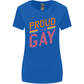 LGBT Pride Awareness Proud To Be Gay Womens Wider Cut T-Shirt Royal Blue