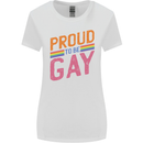 LGBT Pride Awareness Proud To Be Gay Womens Wider Cut T-Shirt White