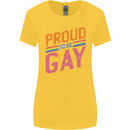 LGBT Pride Awareness Proud To Be Gay Womens Wider Cut T-Shirt Yellow