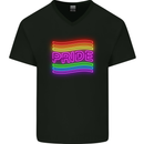 LGBT Pride Gay Pride Day Awareness Mens V-Neck Cotton T-Shirt Black