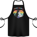 LGBT Proud Couple Funny Gay Cats Cotton Apron 100% Organic Black