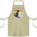 LGBT Proud Couple Funny Gay Cats Cotton Apron 100% Organic Khaki