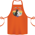 LGBT Proud Couple Funny Gay Cats Cotton Apron 100% Organic Orange