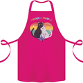 LGBT Proud Couple Funny Gay Cats Cotton Apron 100% Organic Pink