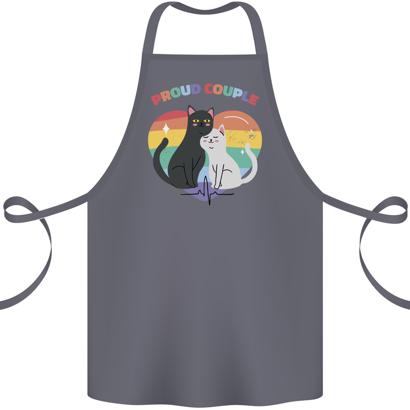 LGBT Proud Couple Funny Gay Cats Cotton Apron 100% Organic Steel